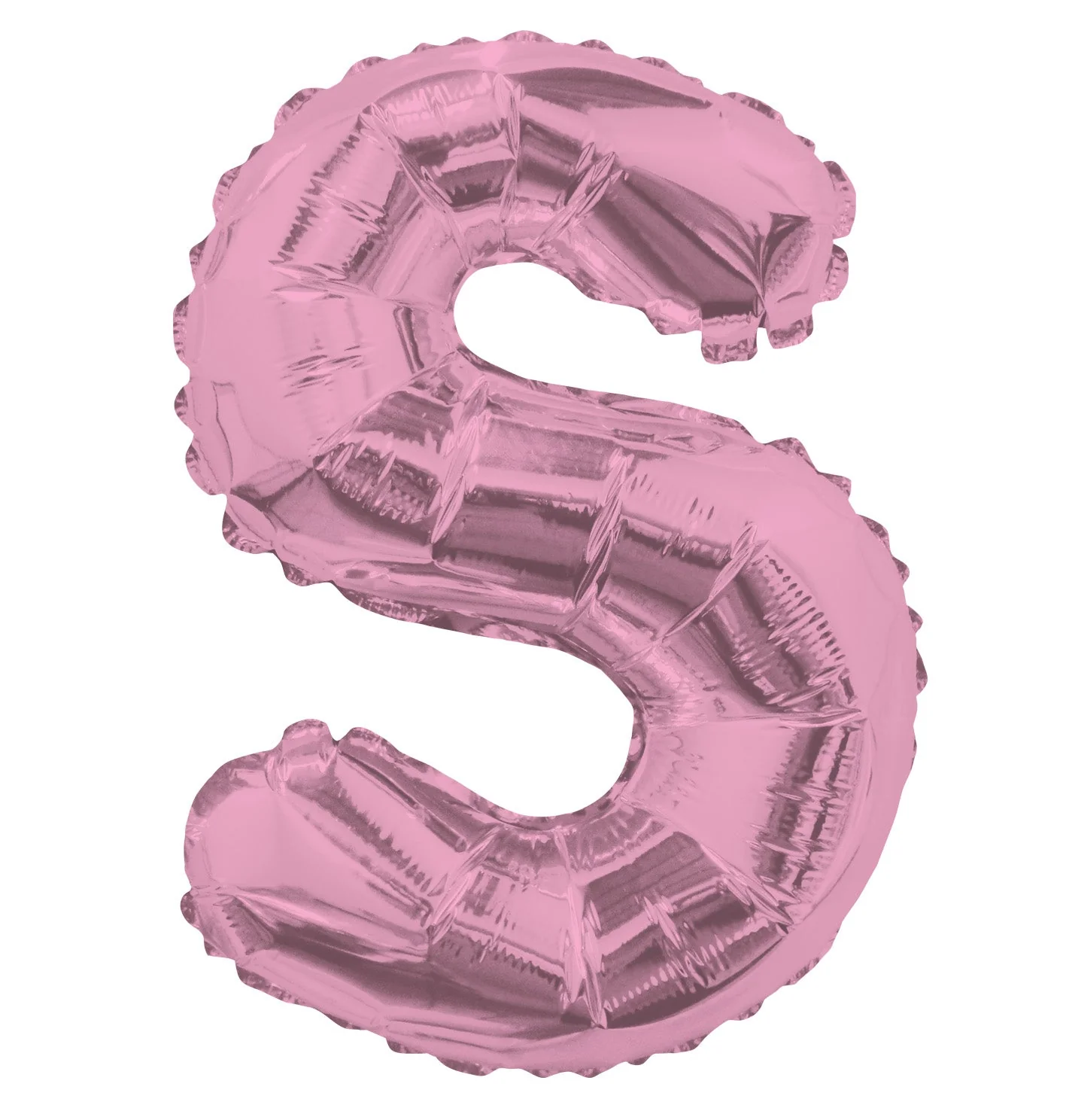 14" Airfill with Valve Only Letter S Pink Balloon (Sticks Sold Separately)