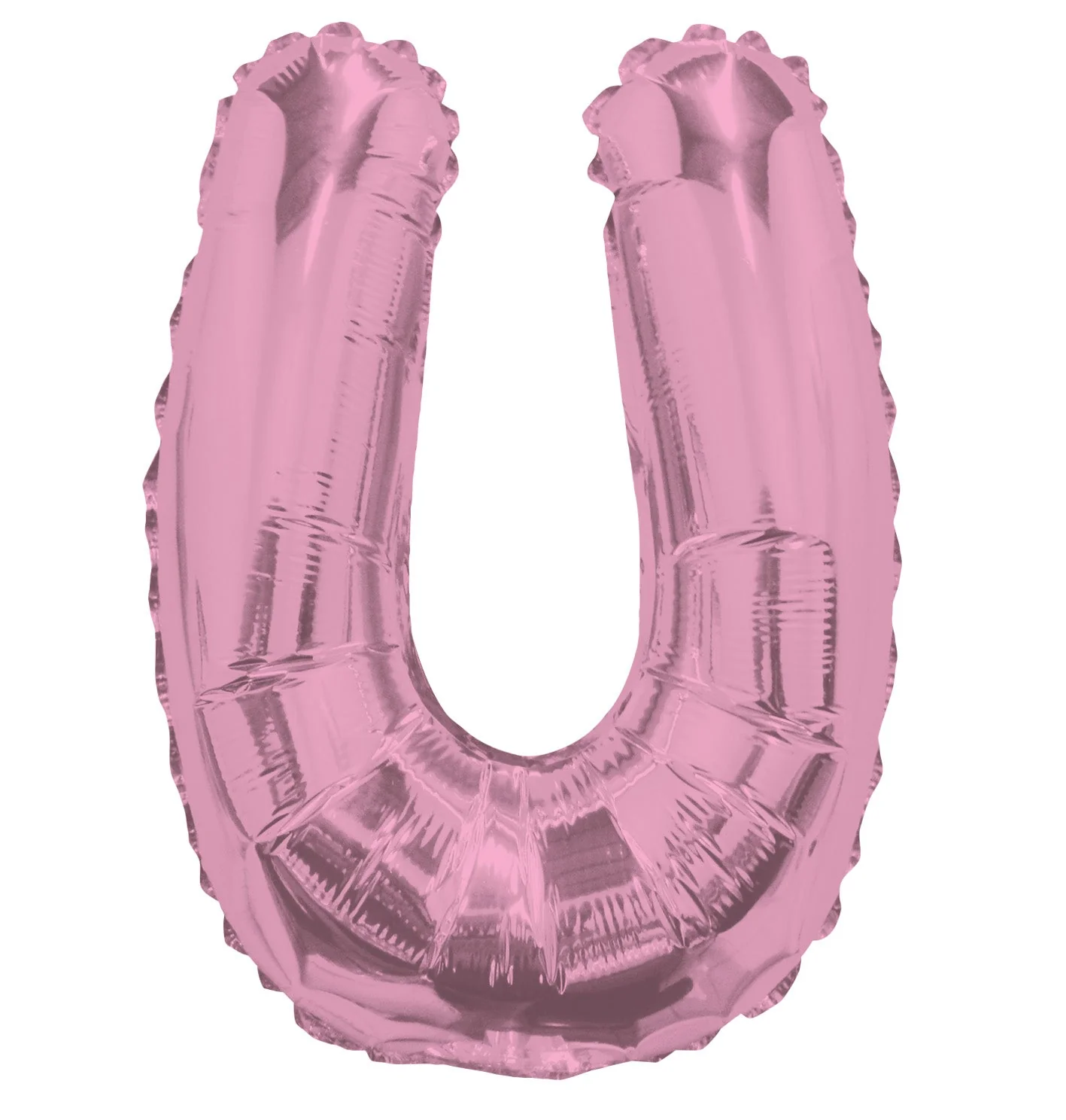 14" Airfill with Valve Only Letter U Pink Balloon (Sticks Sold Separately)