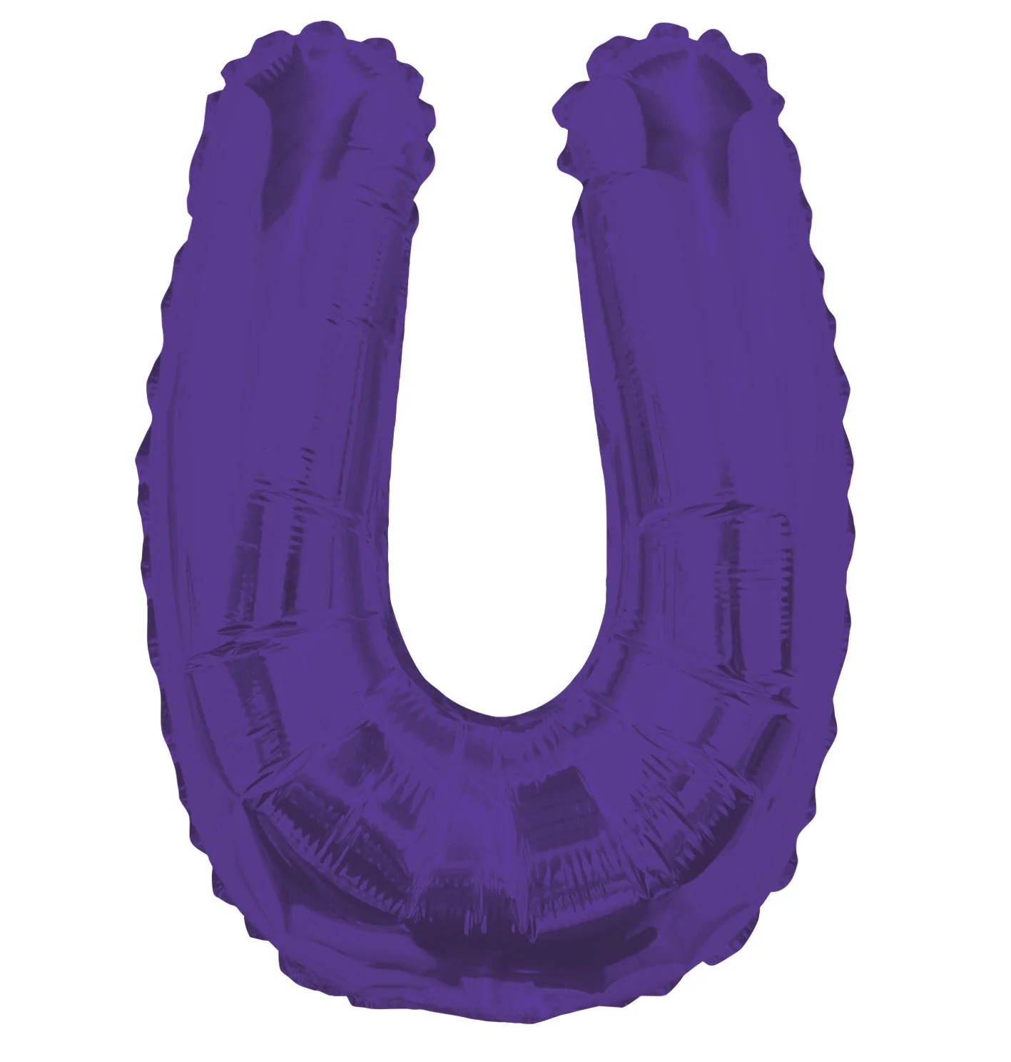 14" Airfill with Valve Only Letter U Purple Balloon (Sticks Sold Separately)