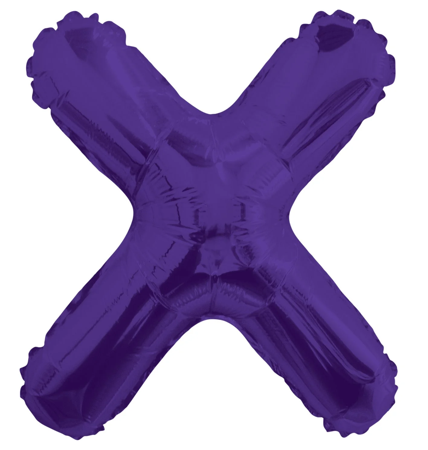 14" Airfill with Valve Only Letter X Purple Balloon (Sticks Sold Separately)
