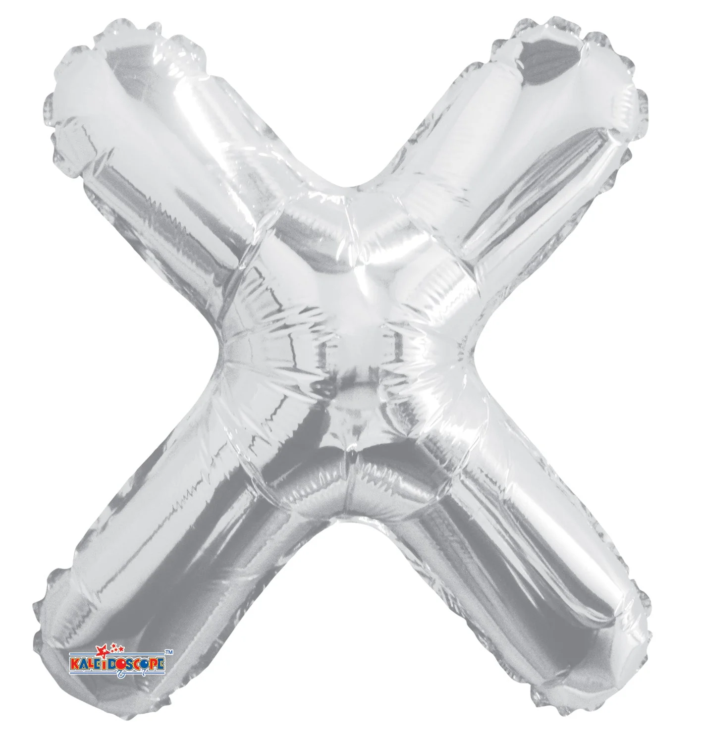 14" Airfill with Valve Only Letter X Silver Balloon (Sticks Sold Separately)