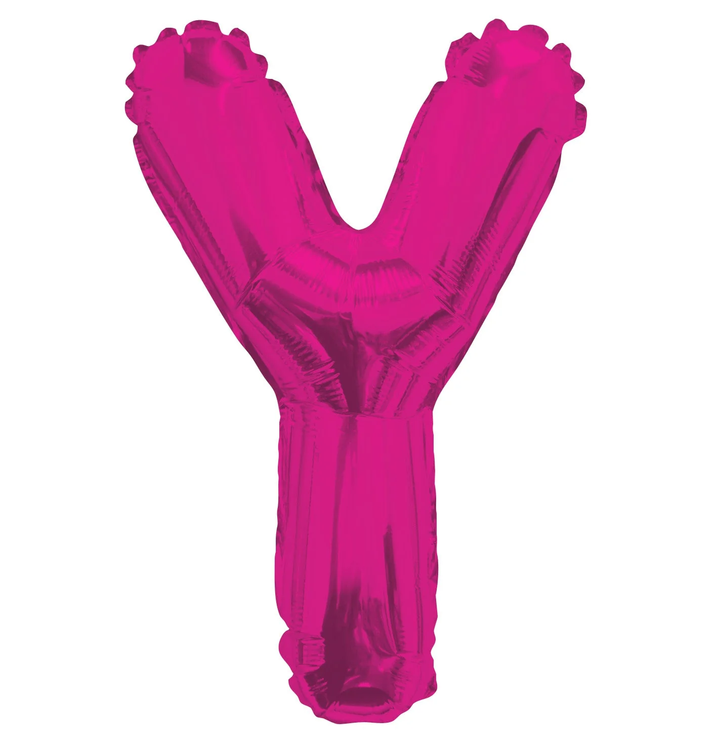 14" Airfill with Valve Only Letter Y Hot Pink Balloon (Sticks Sold Separately)