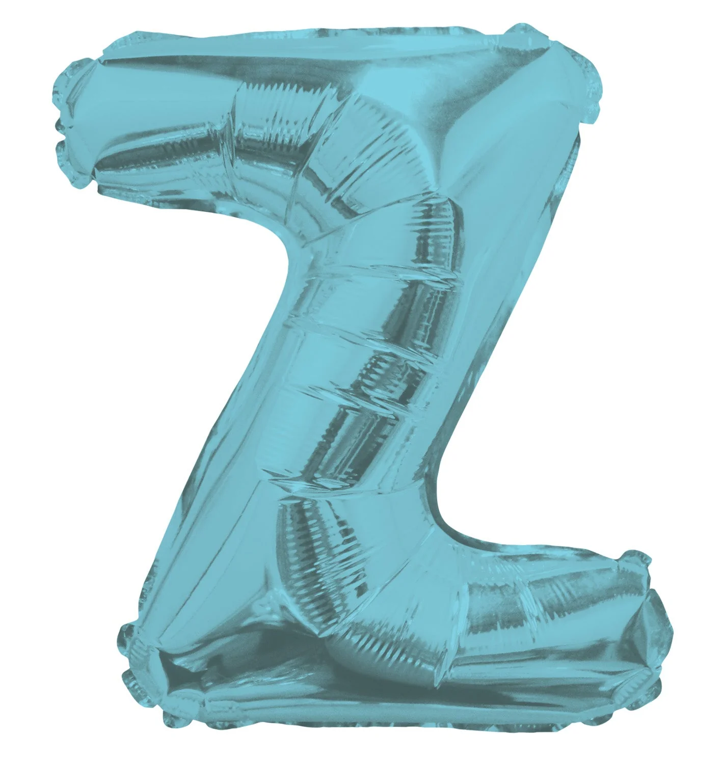 14" Airfill with Valve Only Letter Z Light Blue Balloon (Sticks Sold Separately)