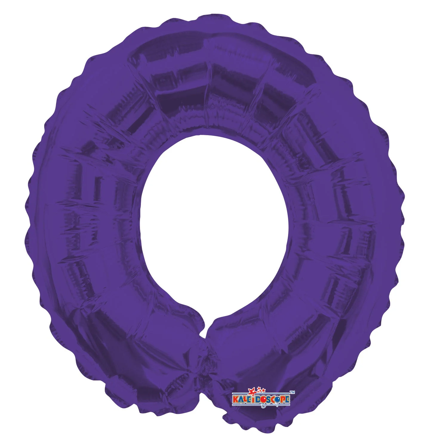 14" Airfill with Valve Only Number 0 Purple Balloon (Sticks Sold Separately)