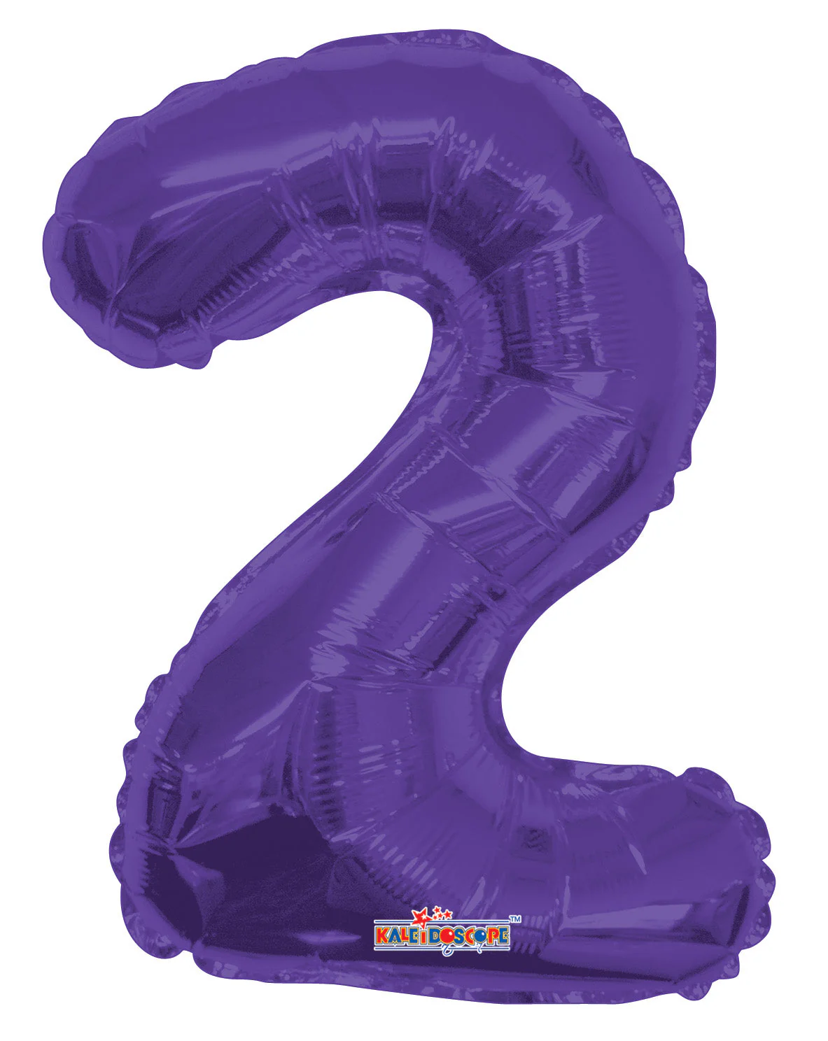 14" Airfill with Valve Only Number 2 Purple Balloon (Sticks Sold Separately)
