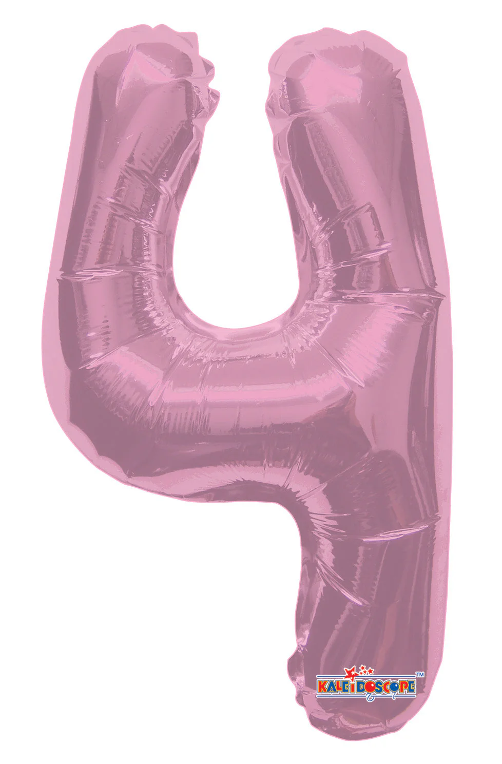 14" Airfill with Valve Only Number 4 Light Pink Balloon (Sticks Sold Separately)