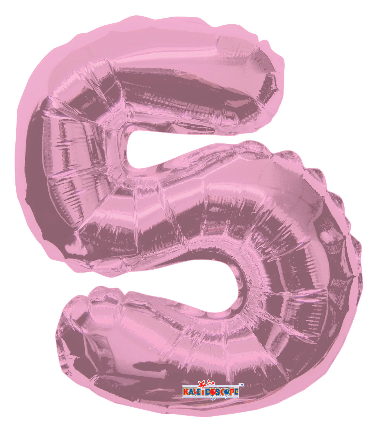 14" Airfill with Valve Only Number 5 Light Pink Balloon (Sticks Sold Separately)