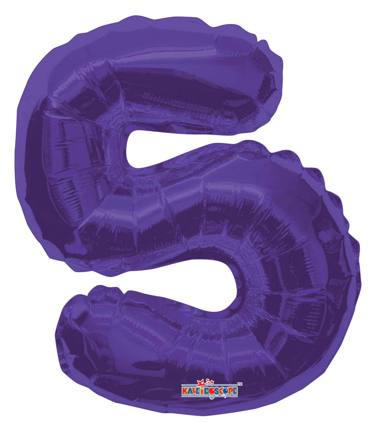 14" Airfill with Valve Only Number 5 Purple Balloon (Sticks Sold Separately)