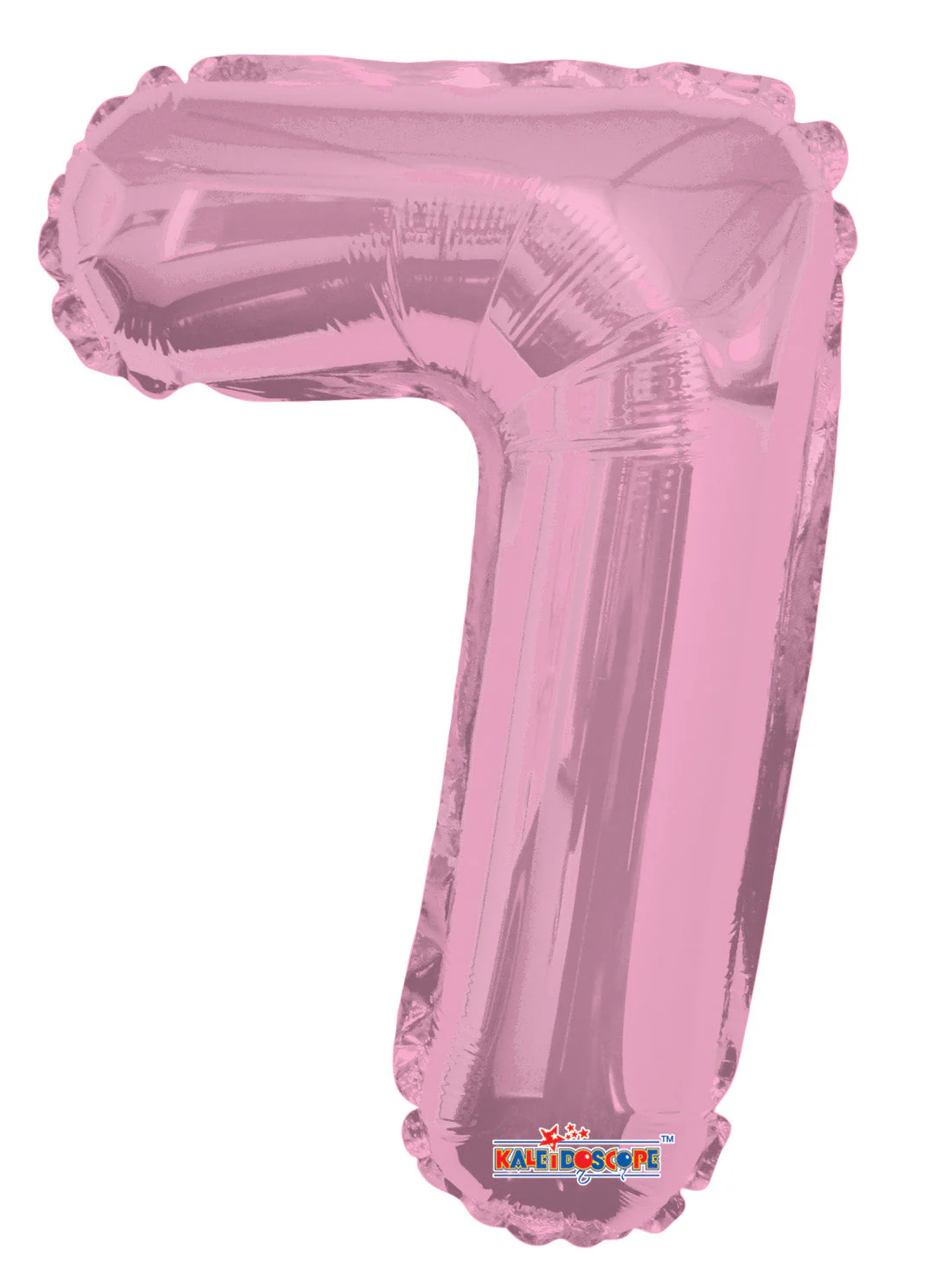 14" Airfill with Valve Only Number 7 Light Pink Balloon (Sticks Sold Separately)