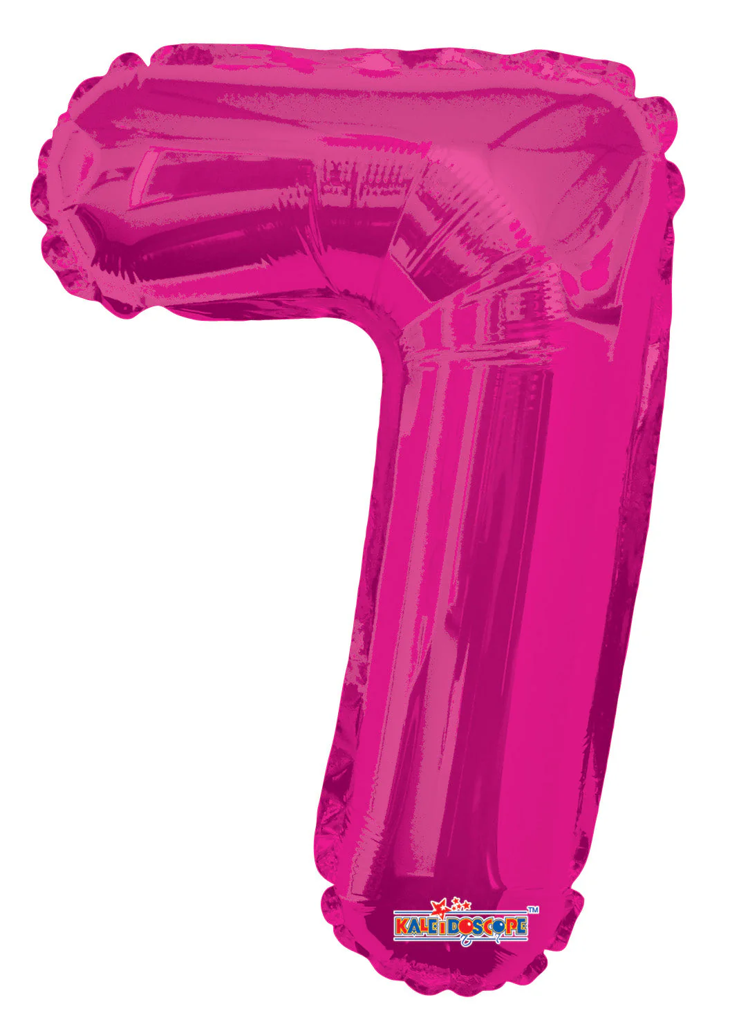 14" Airfill with Valve Only Number 7 Magenta Balloon (Sticks Sold Separately)