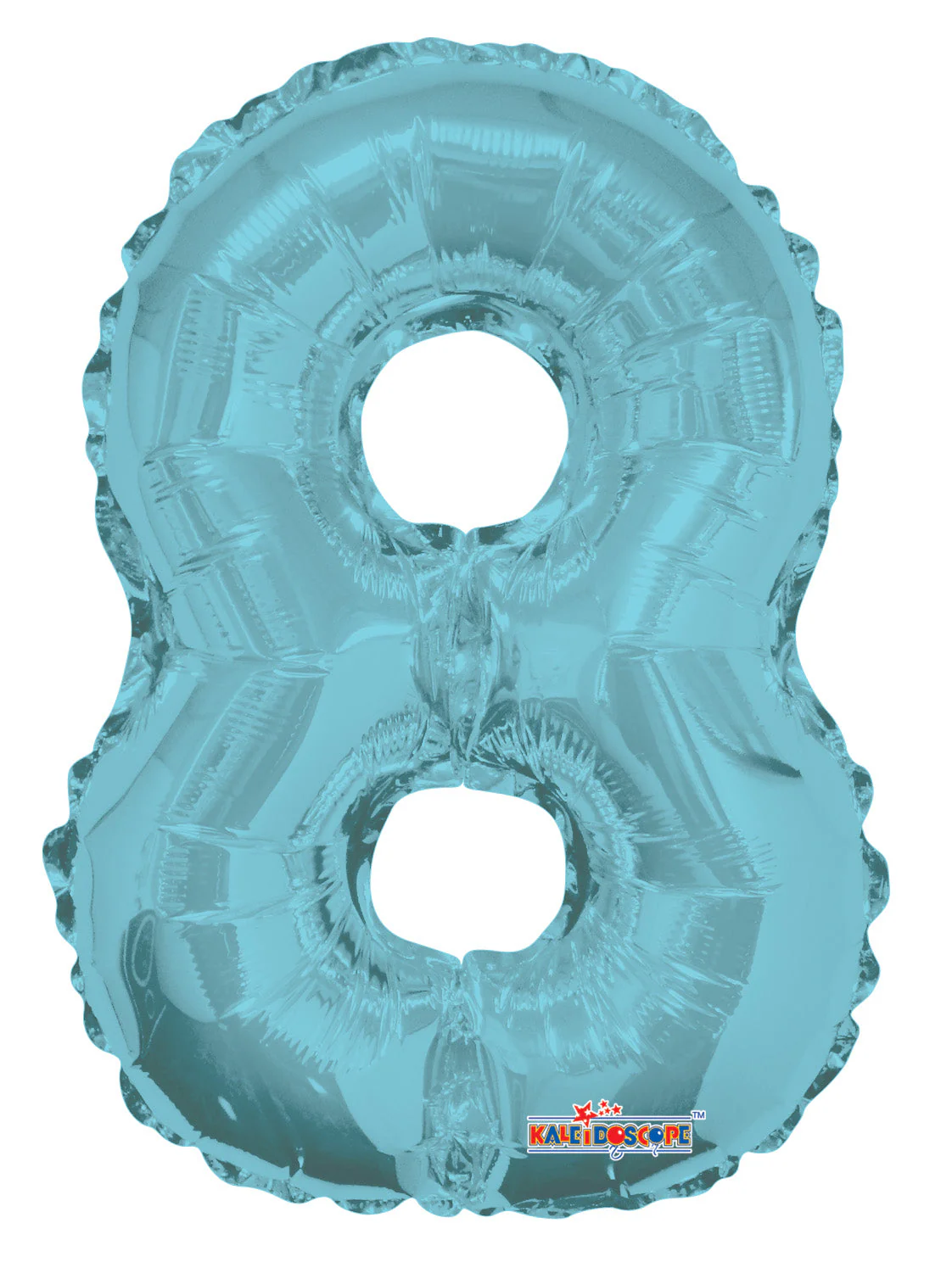 14" Airfill with Valve Only Number 8 Light Blue Balloon (Sticks Sold Separately)