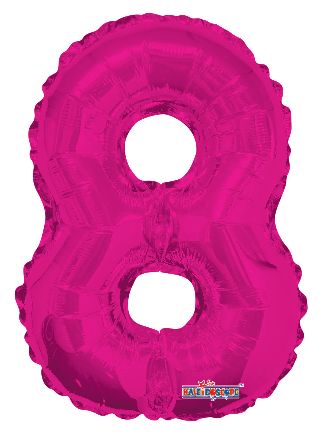 14" Airfill with Valve Only Number 8 Magenta Balloon (Sticks Sold Separately)