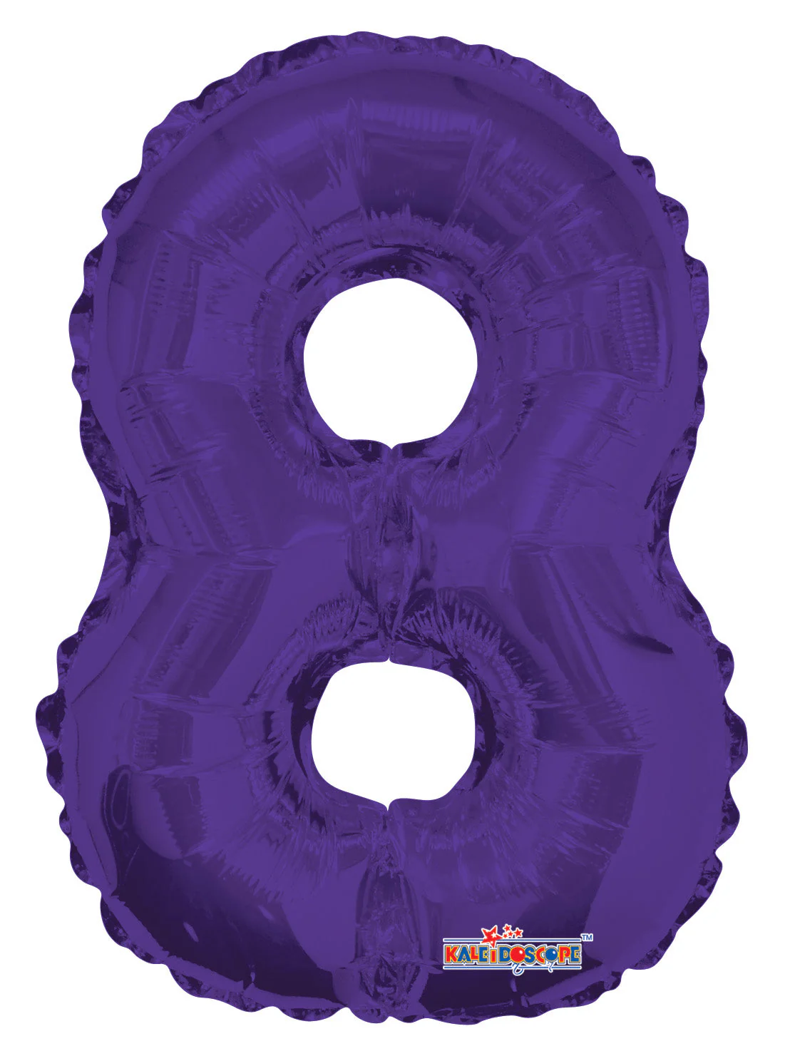 14" Airfill with Valve Only Number 8 Purple Balloon (Sticks Sold Separately)