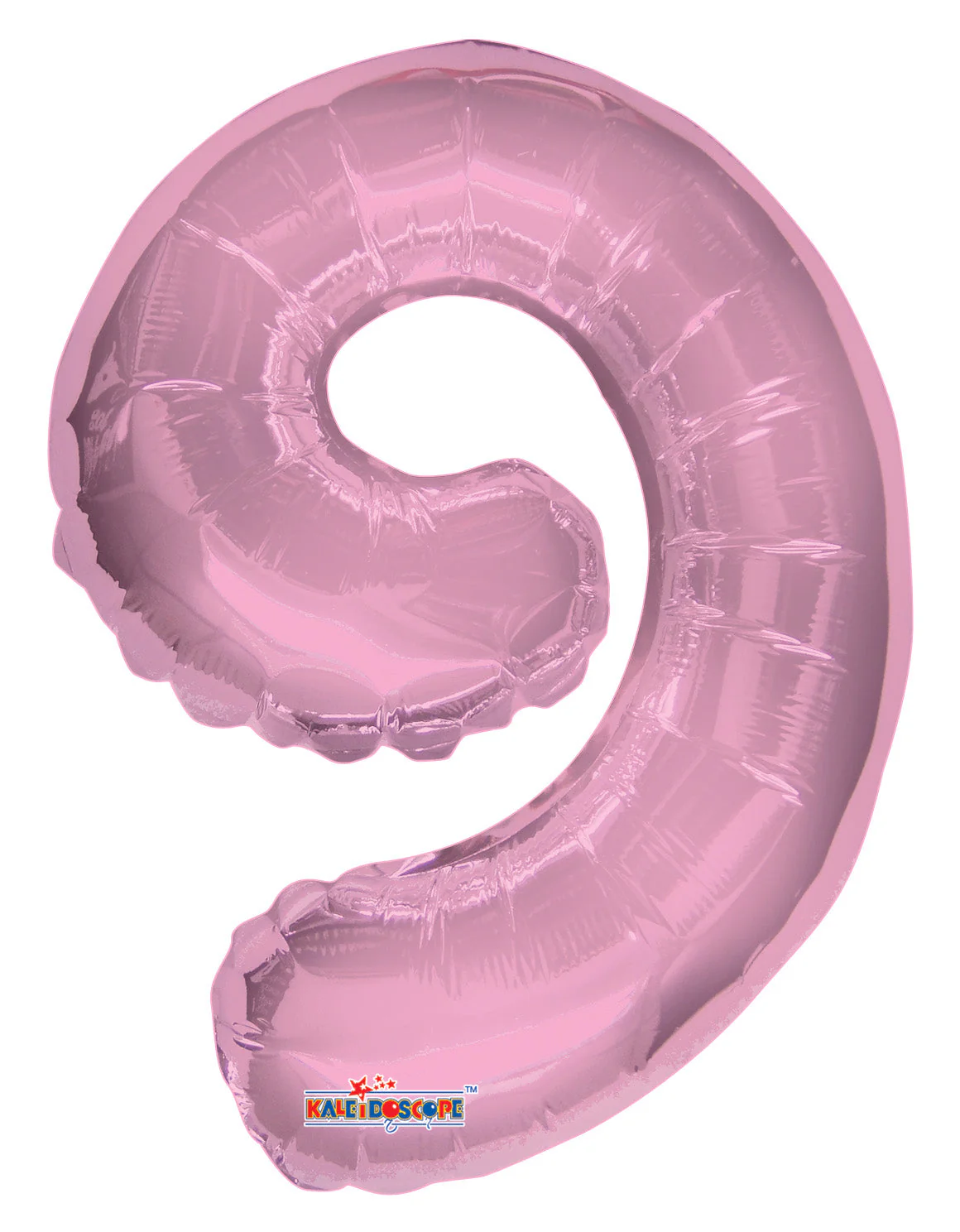 14" Airfill with Valve Only Number 9 Light Pink Balloon (Sticks Sold Separately)