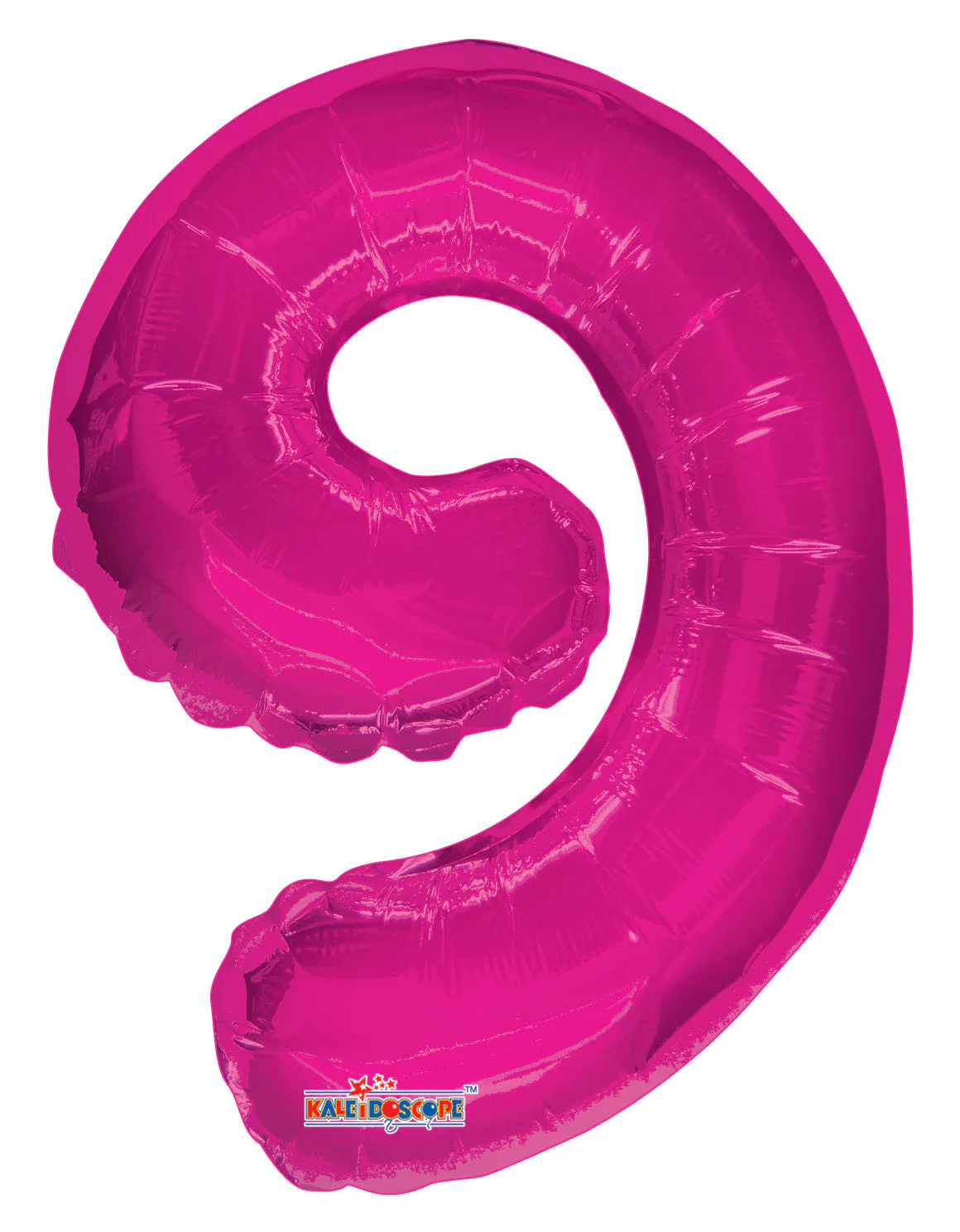 14" Airfill with Valve Only Number 9 Magenta Balloon (Sticks Sold Separately)