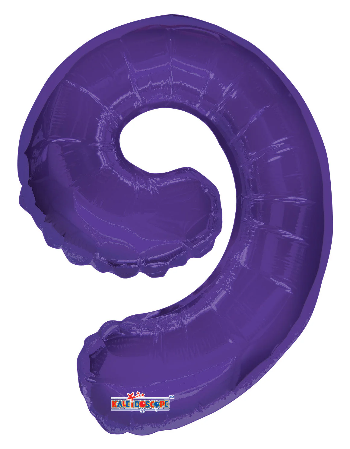 14" Airfill with Valve Only Number 9 Purple Balloon (Sticks Sold Separately)