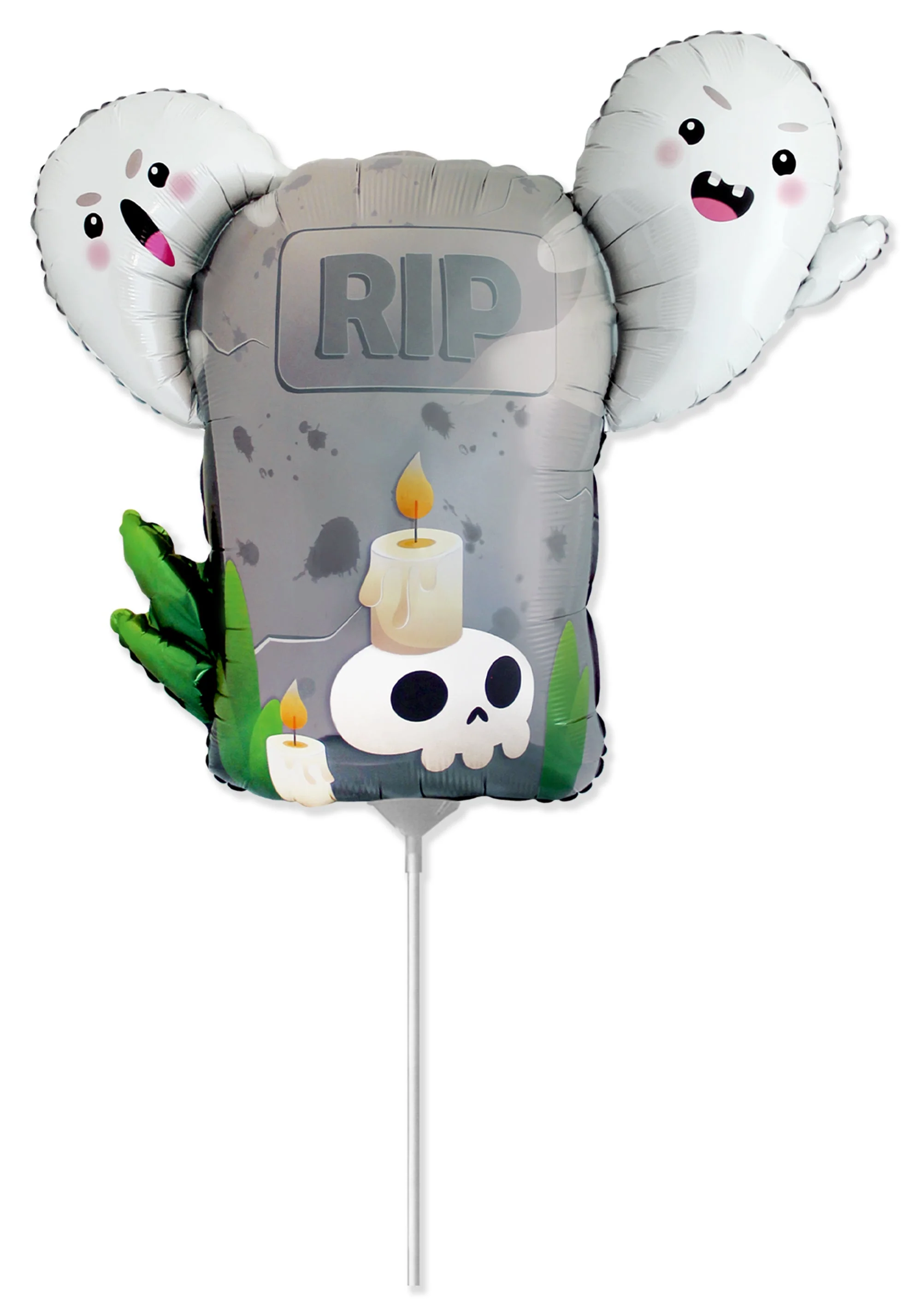 14" Airfill Only Happy Halloween Grave Foil Balloon