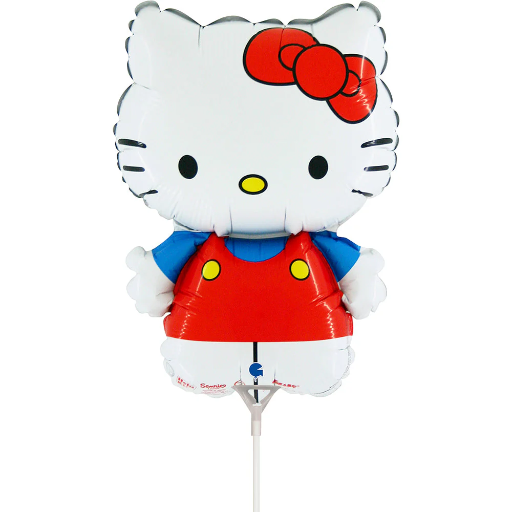 14" Airfill Only Hello Kitty Red mini Foil Balloon (Sticks Sold Separately)