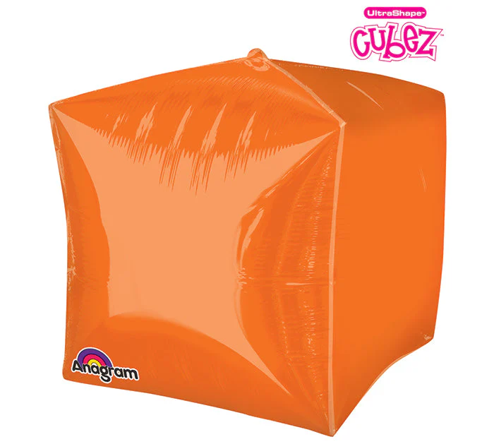 15" Cubez Cube Orange Balloon