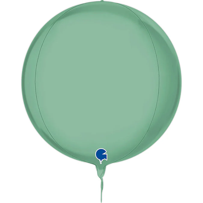 15" (22" Deflated) Globe Platinum Tiffany 4D Foil Balloon