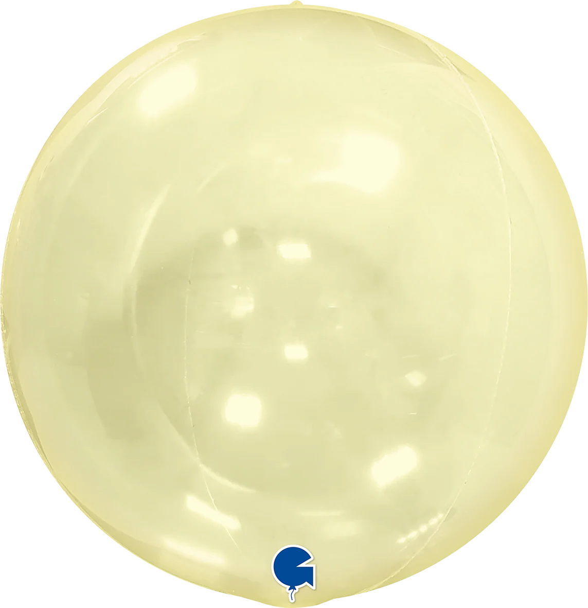 15" (22" Deflated) Transparent Yellow Globe Balloon