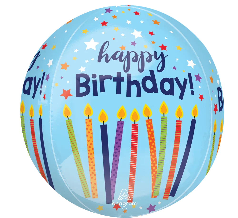 15" Orbz Happy Birthday Celebrate Foil Balloon