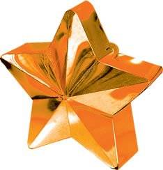 150 Gram/6 oz Star Balloon Weight - Orange