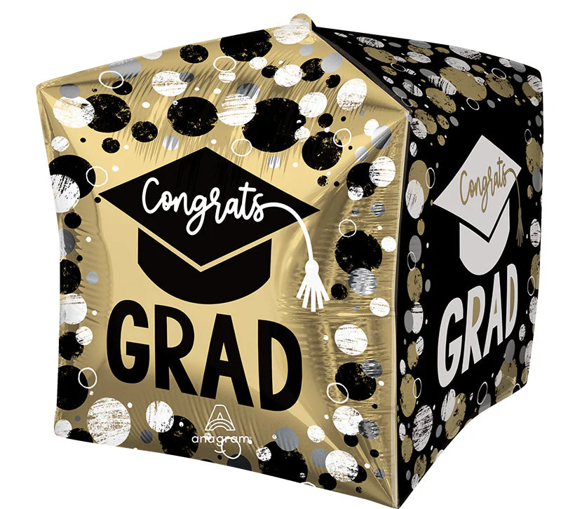16" Ultrashape Cubez Grad Circles & Dots Foil Balloon - Image 2