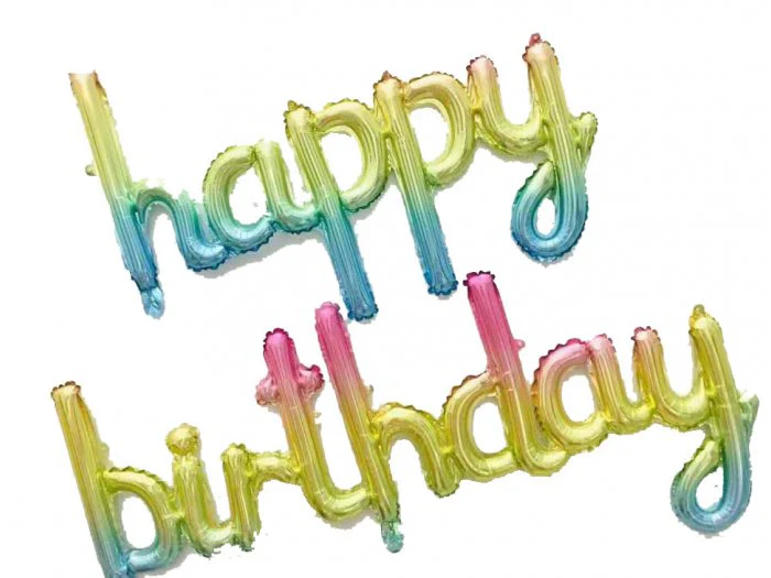 16" Airfill Only Happy Birthday Joint Rainbow Kit Foil Balloons