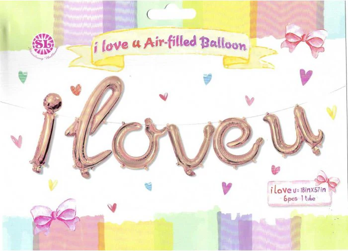 16" Airfill Only I Love You Joint Rose Gold Kit Foil Balloons