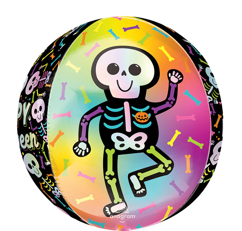 16" Orbz Bare Bones Halloween Foil Balloon