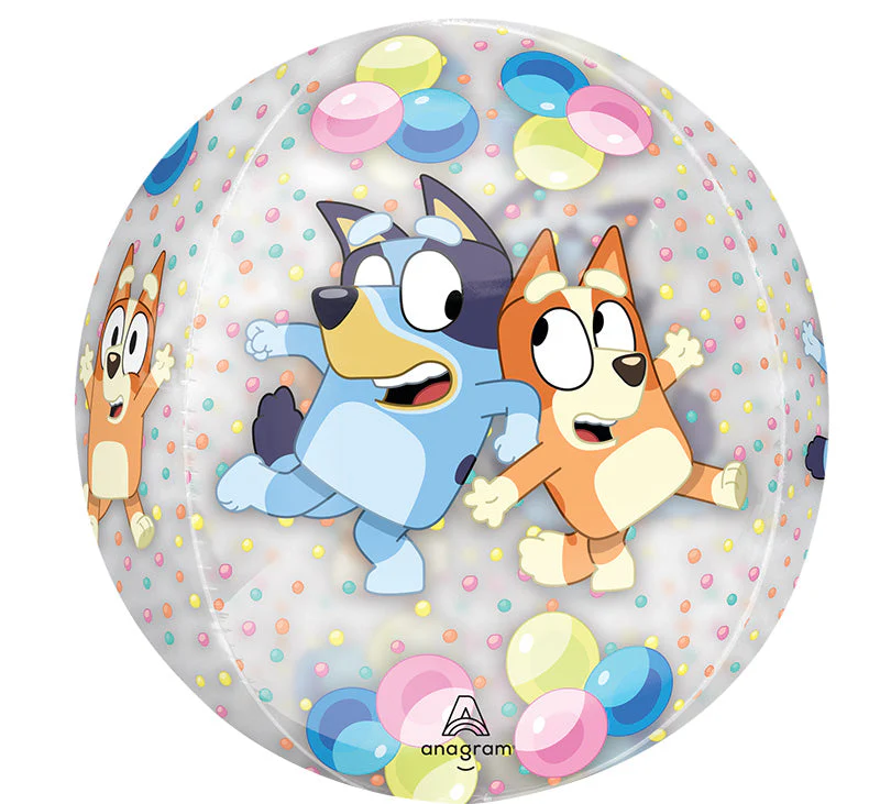 16" Orbz Clear Bluey and Bingo Foil Balloon - Image 4