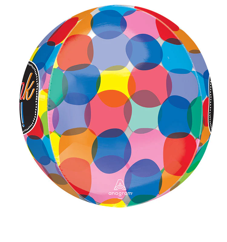 16" Orbz Clear Bubbly Thank You Foil Balloon - Image 2