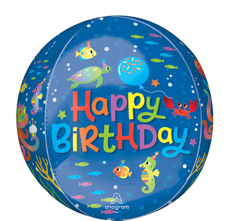 16" Orbz Cute Octopus Birthday Foil Balloon