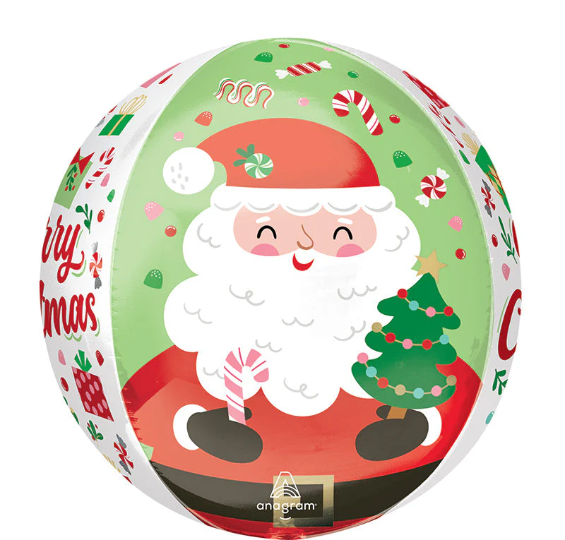 16" Orbz Merry Christmas Jolly Old Santa Foil Balloon - Image 2