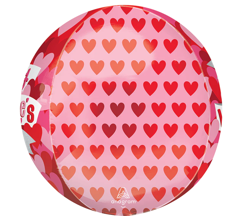 16" Orbz Playful Valentine Hearts Foil Balloon - Image 2