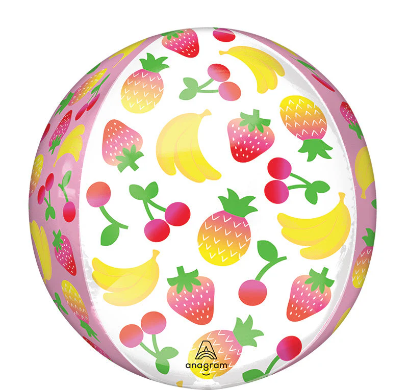 16" Sweet Summer Fruity Mix Orbz Foil Balloon