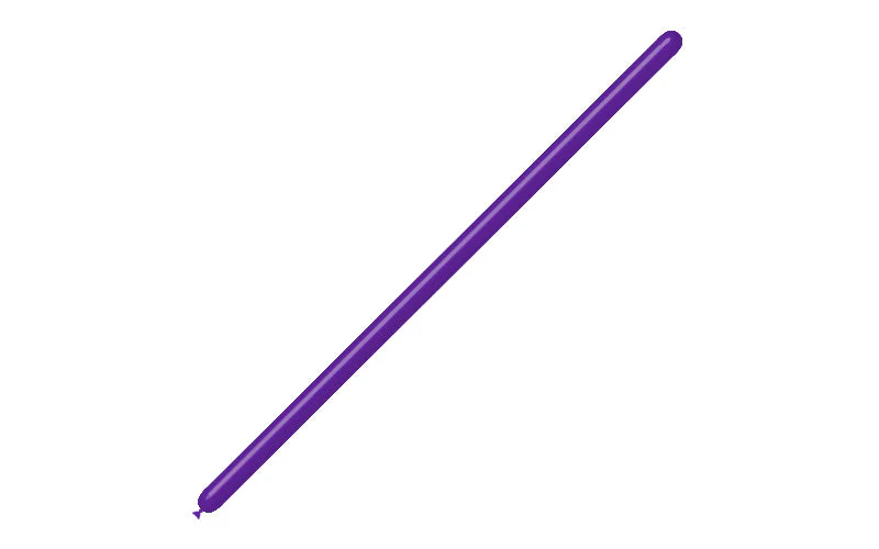 160BN Balloonia Brand Professional Line Twisting/Modelling Latex Balloons Standard Purple (100 Per Bag) - Image 3