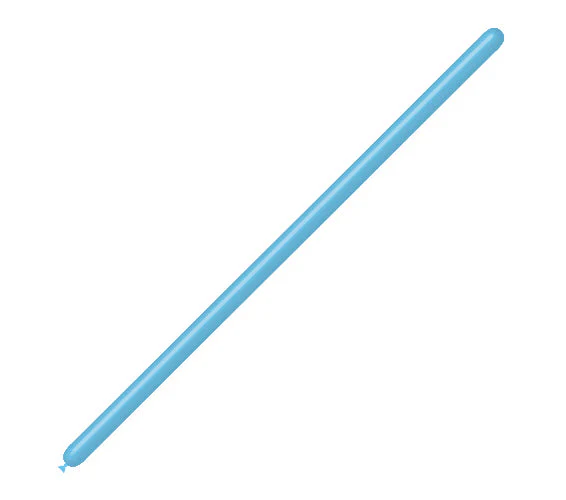 160BN Balloonia Brand Professional Line Twisting/Modelling Latex Balloons Standard Sky Blue (100 Per Bag)