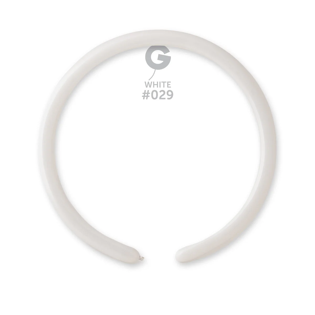 160G Gemar Latex Balloons (Bag of 50) Metallic Modelling/Twisting White