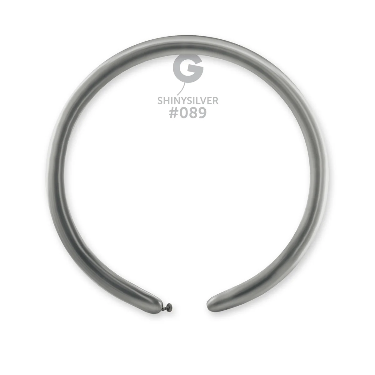 160G Gemar Latex Balloons (Bag of 50) Shiny Silver Twisting