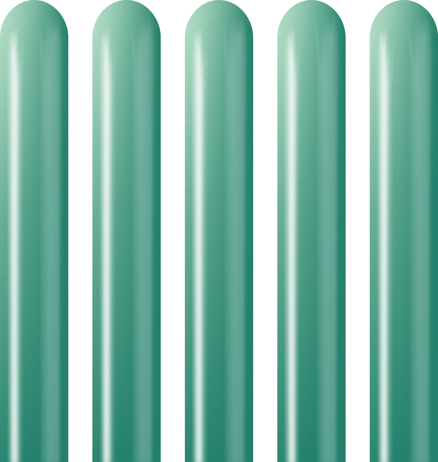 160K Nozzle Up Kalisan Twisting Latex Balloons Mirror Green (50 Per Bag) - Image 4