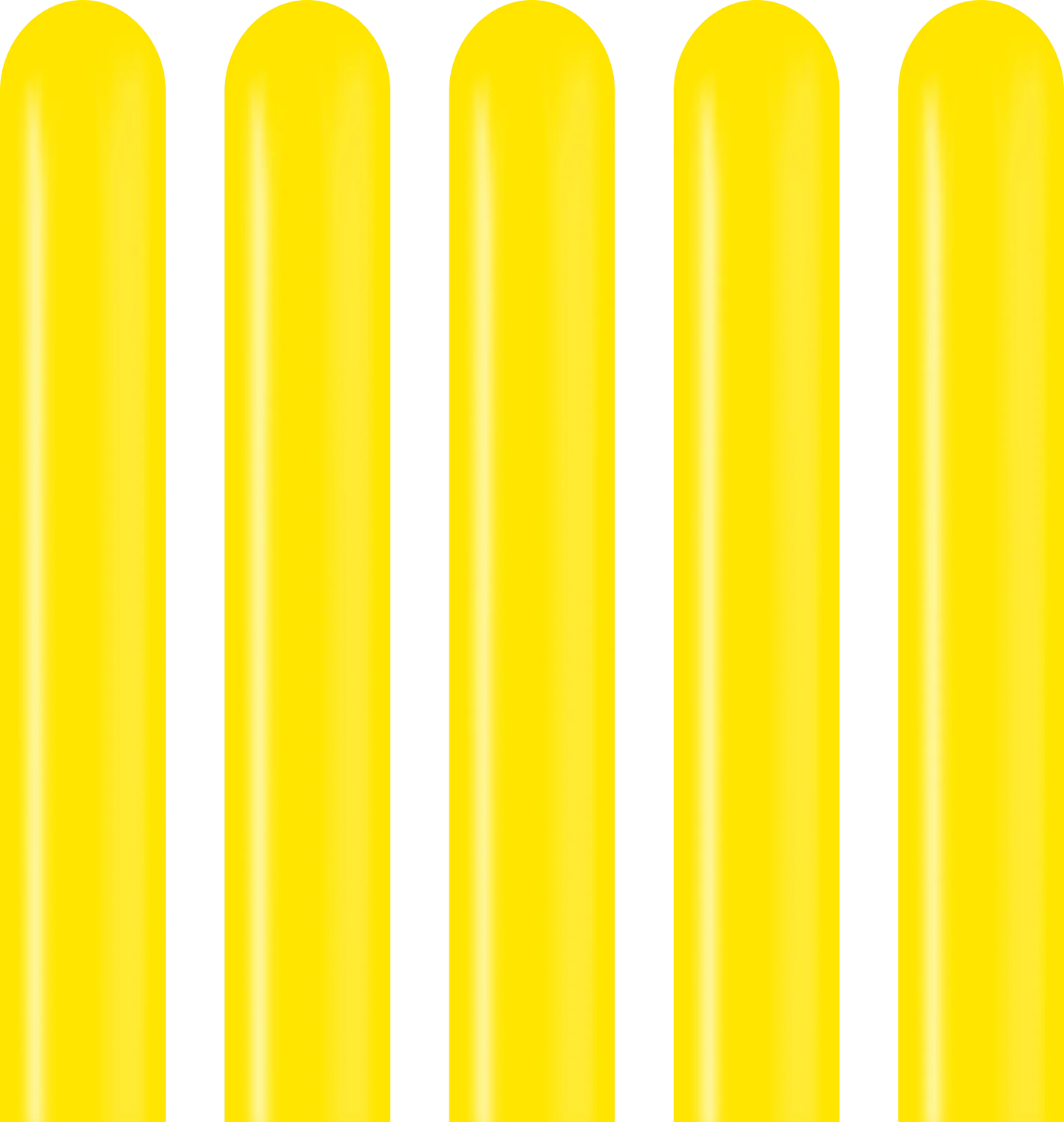 160K Nozzle Up Kalisan Twisting Latex Balloons Standard Yellow (50 Per Bag) - Image 4