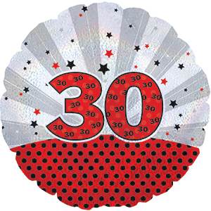 17" Age Related 30 Dazzeloon Balloon