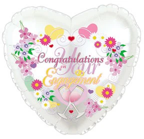 17" Congratulations on You're Engagement Packaged Balloon