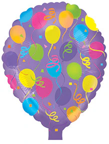 17" Generic Latex Balloons Shape Foil Packaged