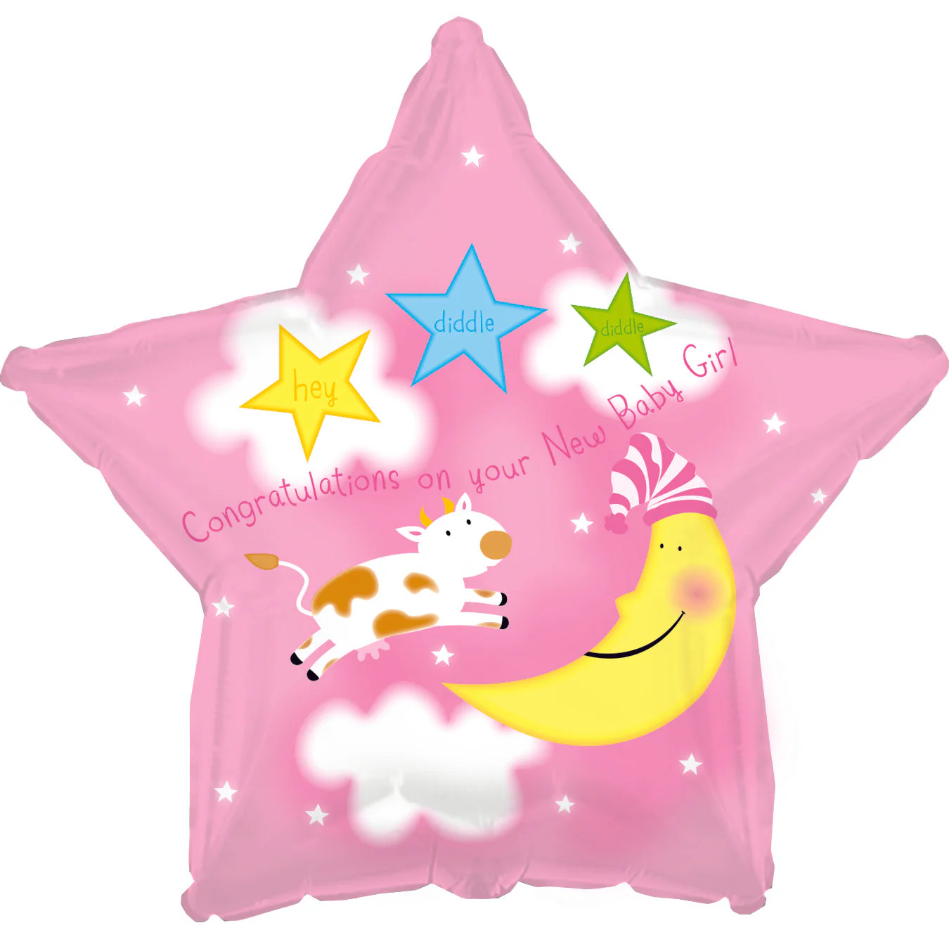17" Hey Diddle Diddle Girl Foil Balloon