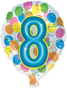 17" Number Shaped "8" Packaged Balloon