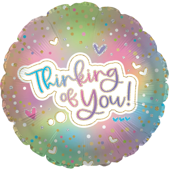 17" Thinking Of You Iridescent Foil Balloon