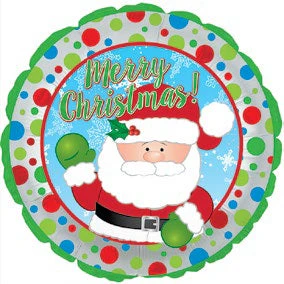 17" Waving Santa Balloon